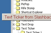 Text Ticker - Scrolls contents of text file across desktop